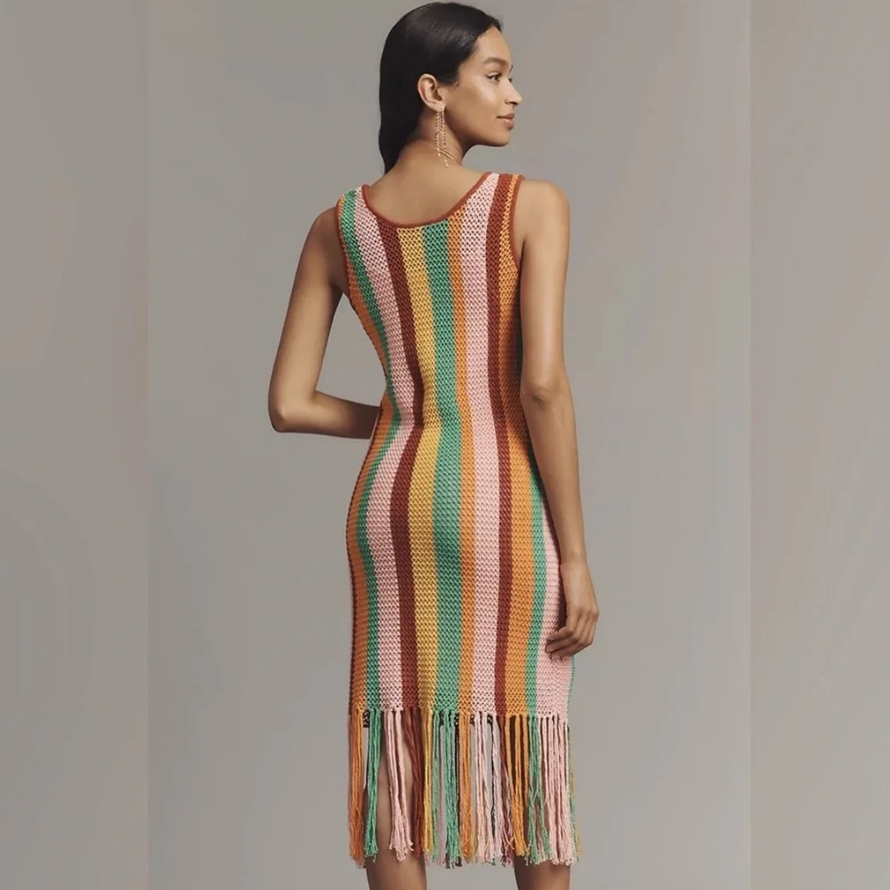 ✨NWT~FARM Rio x Anthropologie Striped Midi Dress✨ - Picture 11 of 11